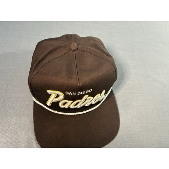 San Diego Padres ’47 Brand Rope Snapback Brown MLB Baseball Hat Cap - Picture 4 of 8